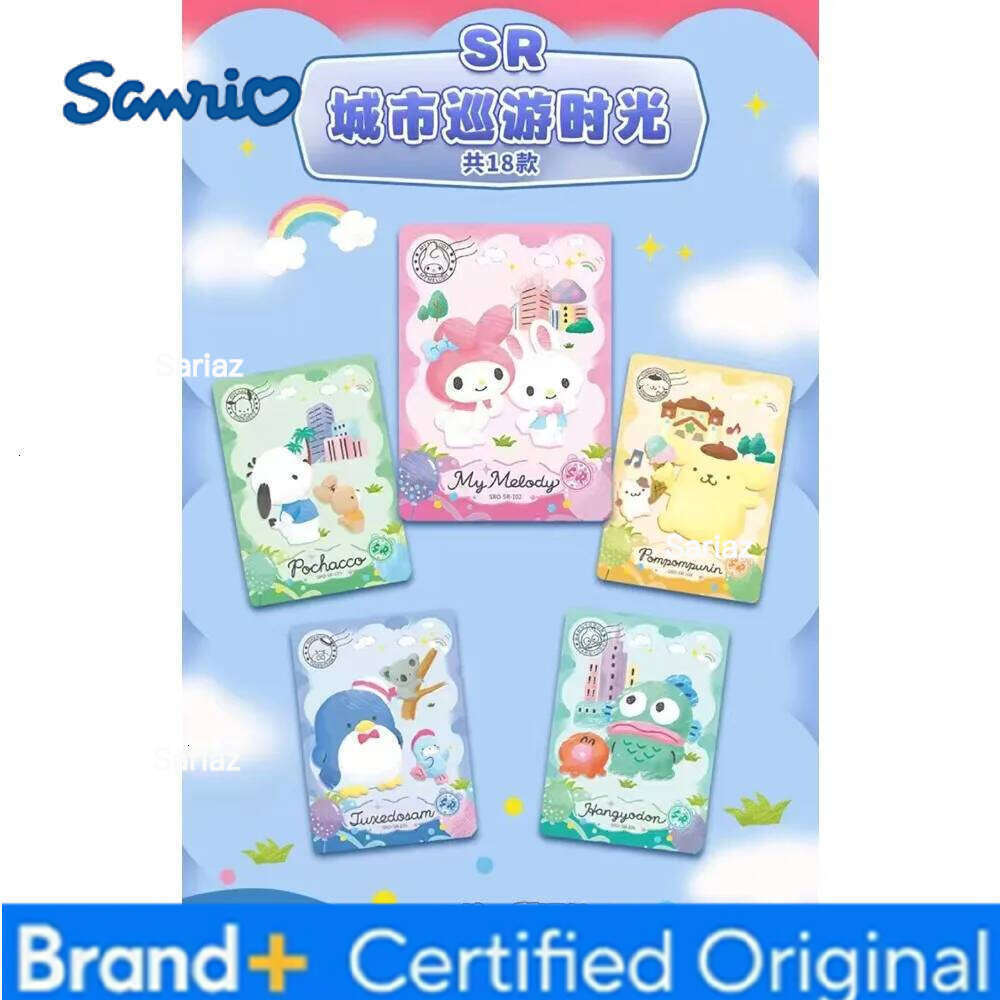 Sanrio Original for Children Pochacco Pom Purin Cute Japanese Anime Characters Limited Game Collection Card Table Toys H260130