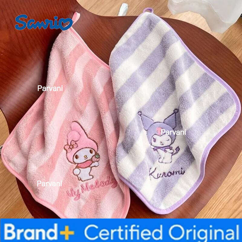 Sanrio My Melody Kuromi Soft Comfort Children's Towels Cartoon Fashion Practical Face Towel Portable Water Uptake Handkerc H260130