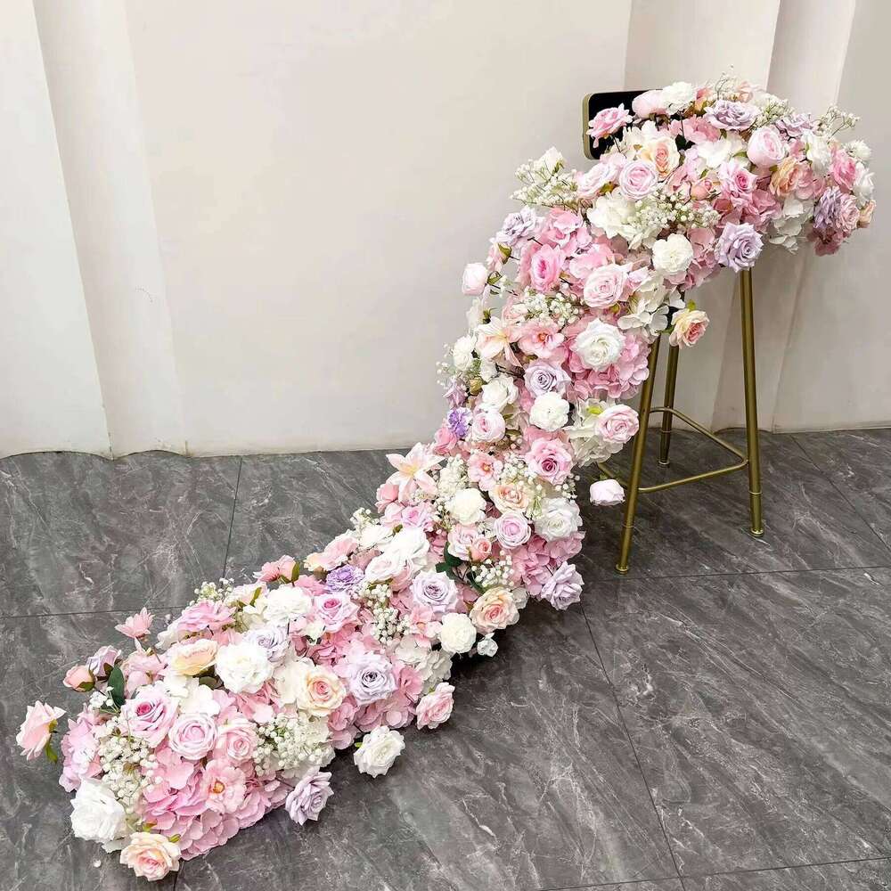 UFlower Artficial Row Runner Wedding Backdrop Arch Artificial Flower Table Arrangement Decor for Party Event Props Y260130