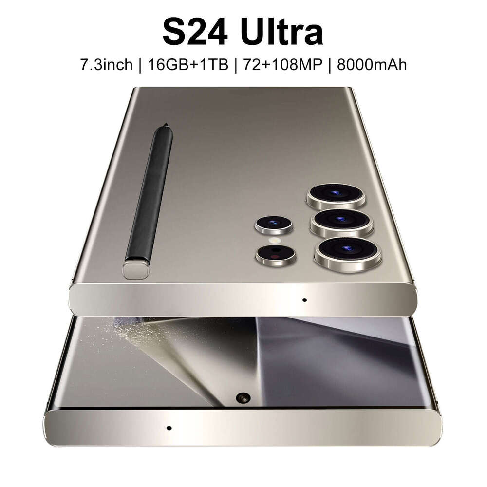 Well known brand S24Ultra cross-border mobile phone with 7.3-inch screen, Android 16+1T intelligent 4G mobile phone in stock wholesale (explosive mode