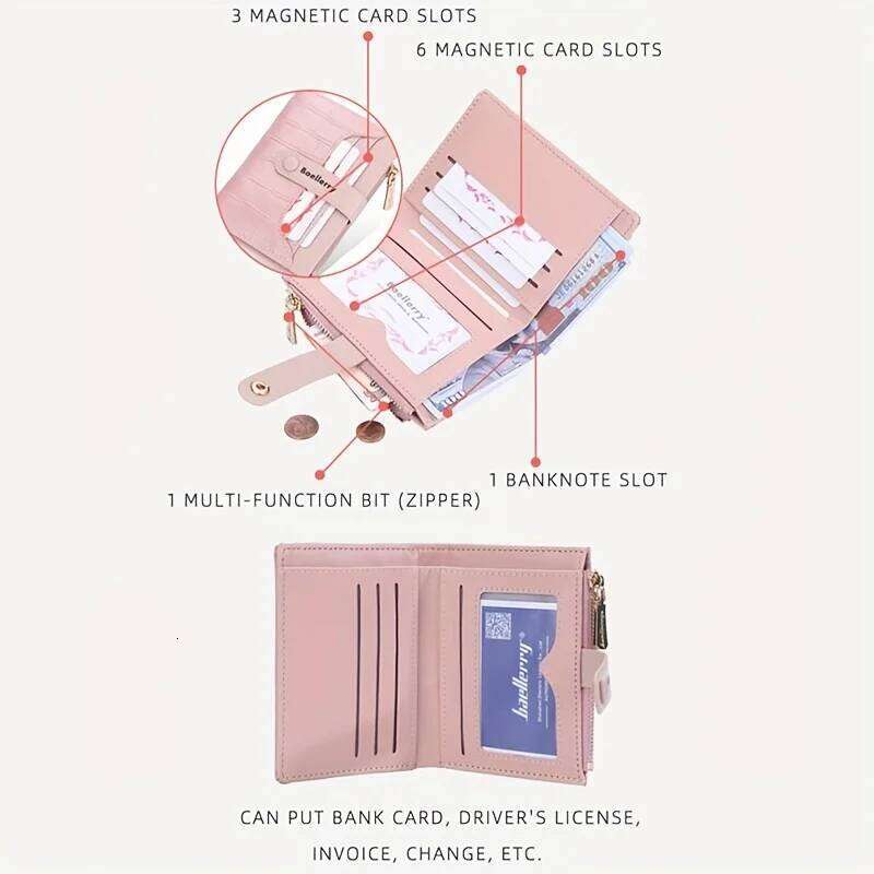 Baellerry Brand Women 2023 New Women's Short Wallet Buckle Sanded Leather Coin Purse Mini Female Purses Carteras Z260130