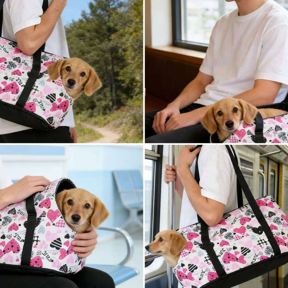 Portable Dog Bag for Small Dogs Cats Foldable Thicken Fleece Puppy Carrier Bags Windproof Outdoor Travel Chihuahua Pets Supplies 26H0130