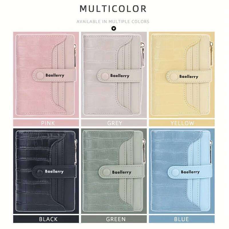 Baellerry Brand Women 2023 New Women's Short Wallet Buckle Sanded Leather Coin Purse Mini Female Purses Carteras Z260130