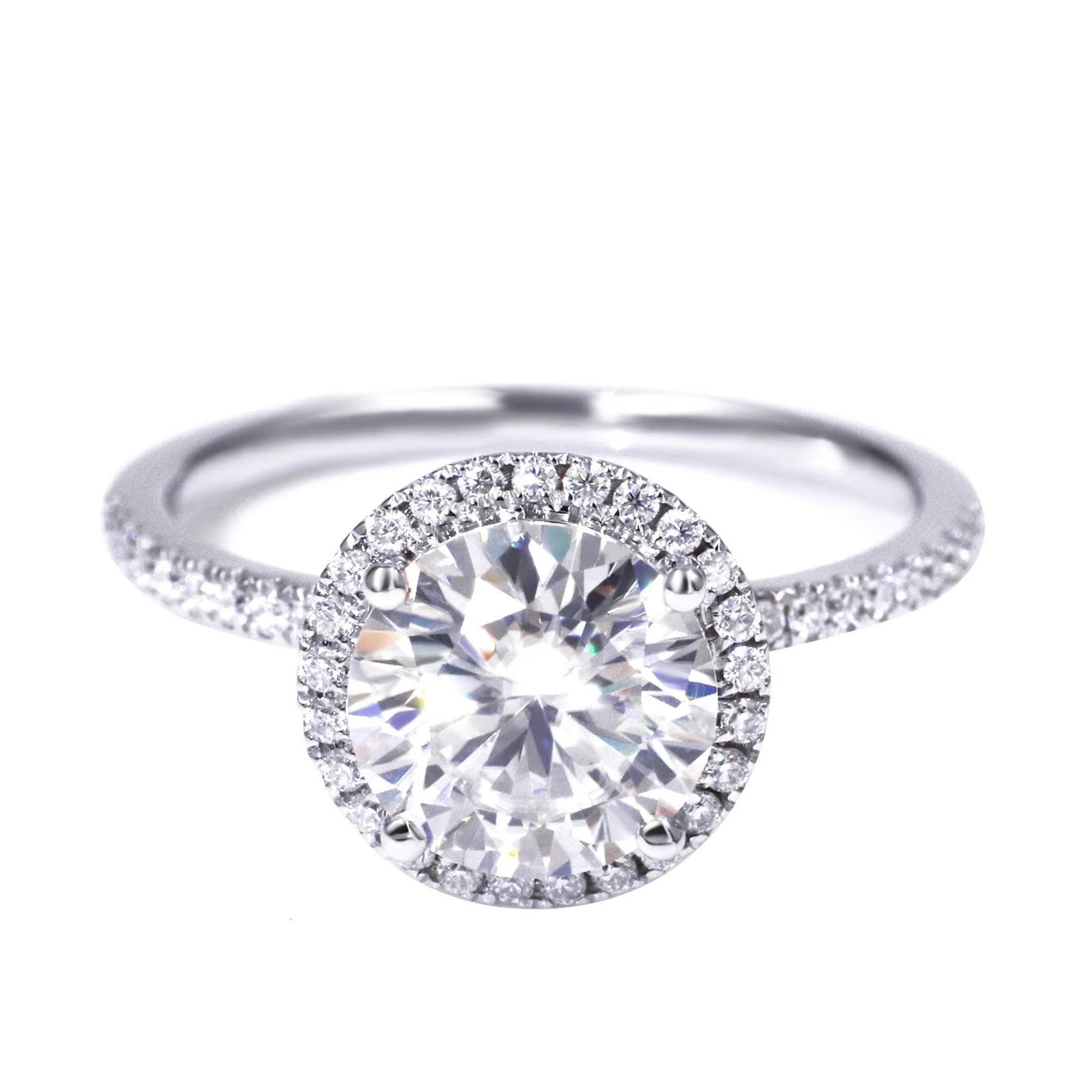 Tianyu Fine Jewelry Solitaire halo Engagement Women Gra Mossanite Solid Gold Real 14k Moissanite Womens Pure Gold Wedding Ring