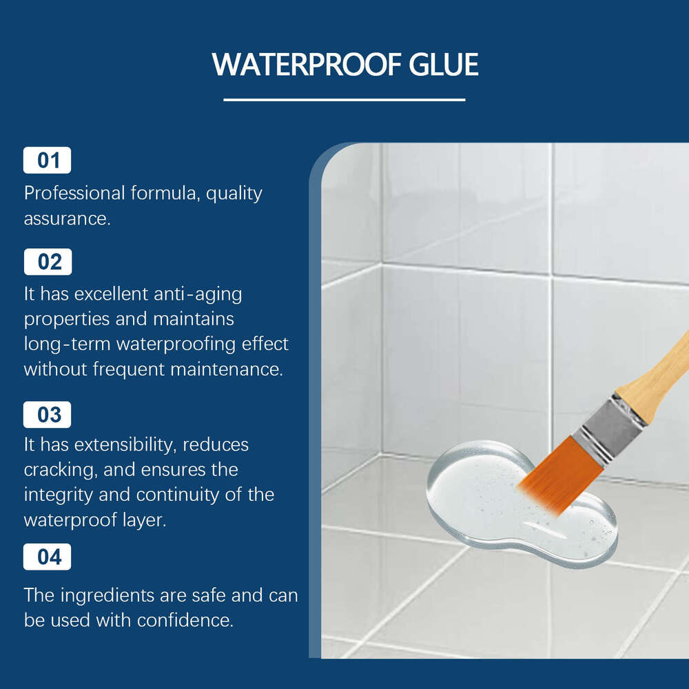 Jue Fish Waterproof 100g Bathroom Wall Tile Leak Repair Anti-Leak Material Household Transparent Glue S260130