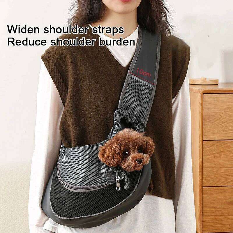Pet Puppy Carrier Outdoor Travel Dog Shoulder Bag Mesh Oxford Sling Handbag Tote Pouch Yorkie Chihuahua Holder 26H0130