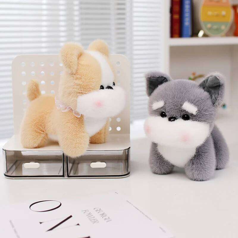 20cm/7.87in Dog Toy Schnauzer Corgi Bichon Plush Toys Stuffed Animal Doll Soft Pillow Kid Pet Lover Birthday Gift Y260128