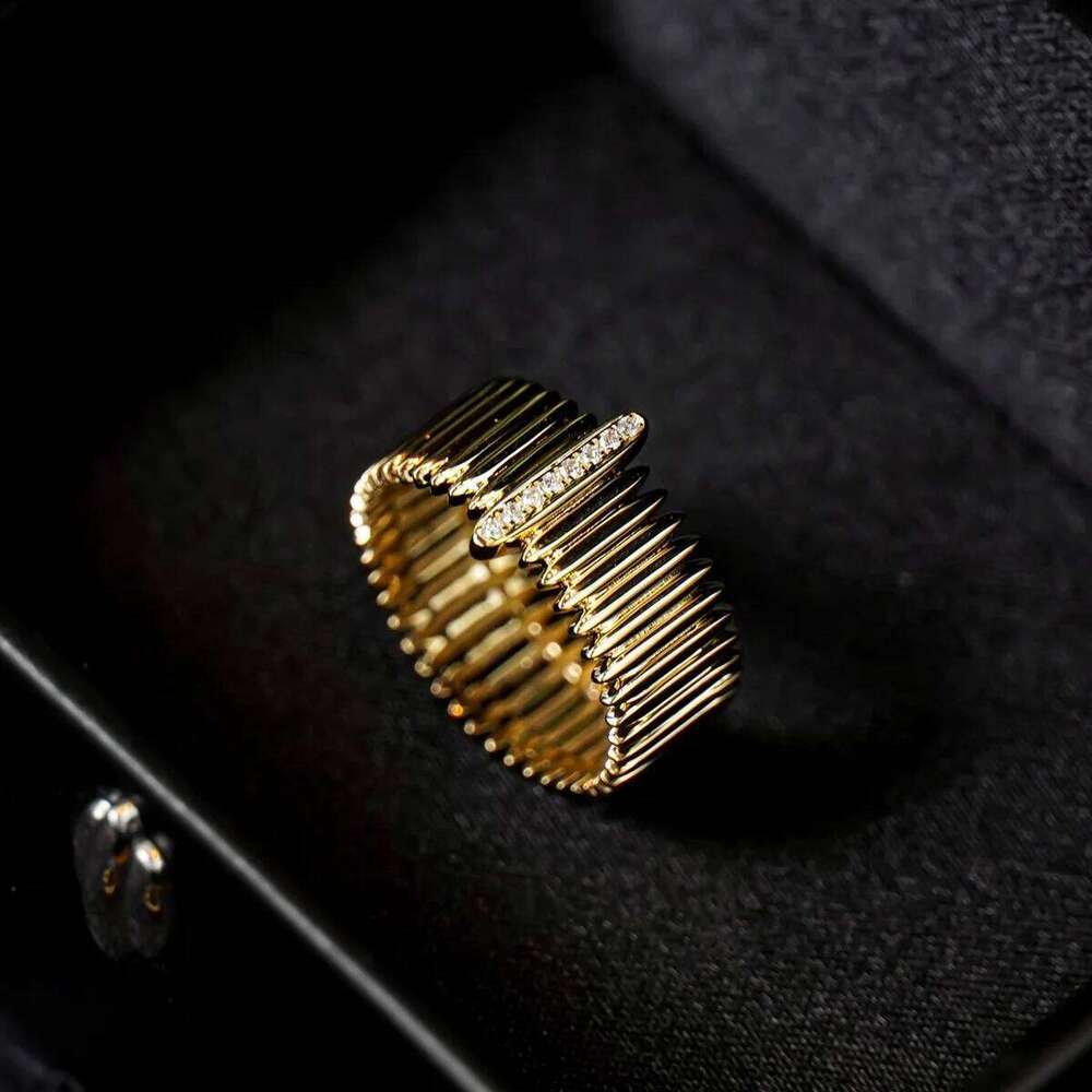 Fashionable S925 Sterling Silver Gold Plated Cool Ring For Women Organ All-match Earrings XJ260130