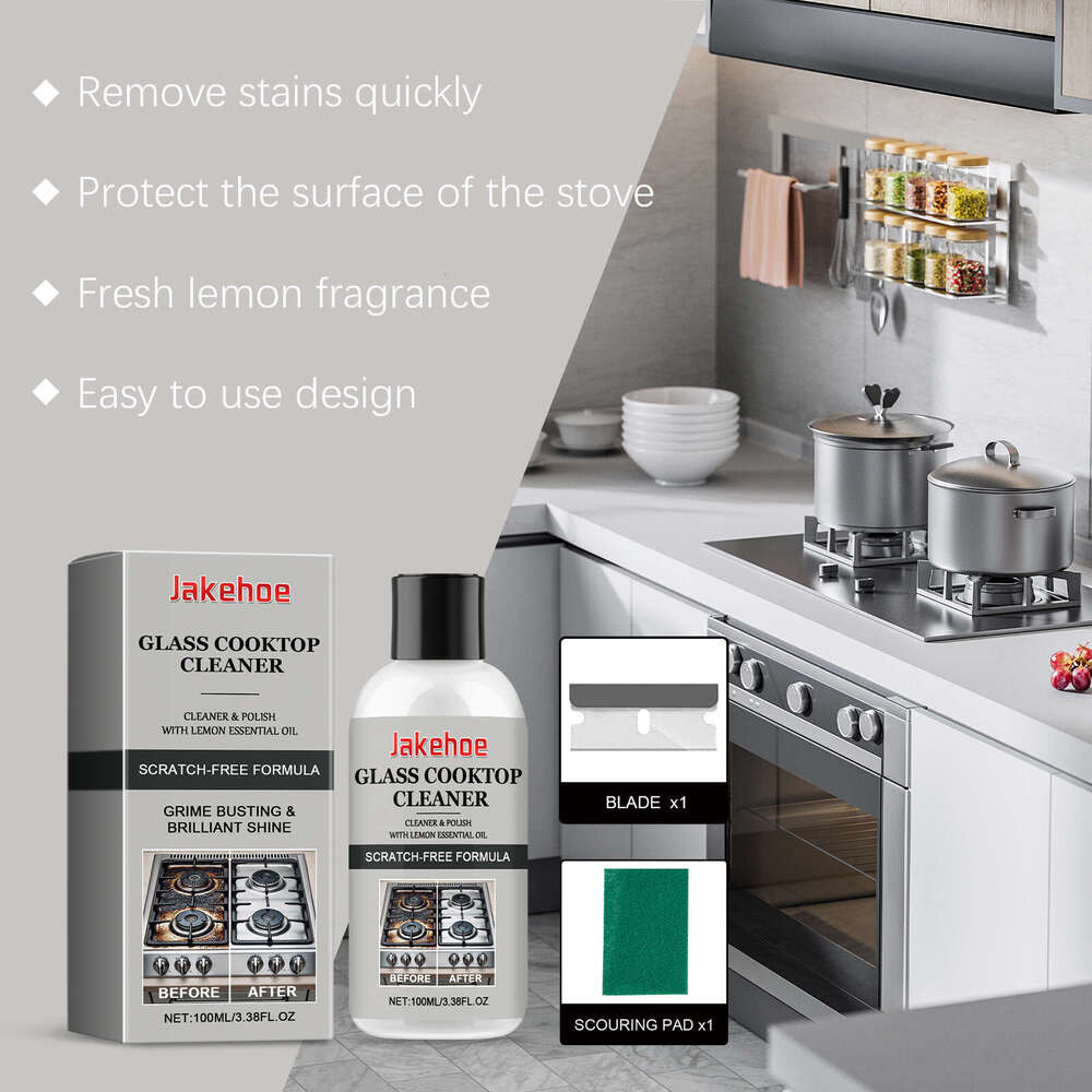 Jakehoe Cleaner Kitchen Range Hood Stove Oil Stain Polishing Brightening Daily Cleaning Agent S260130