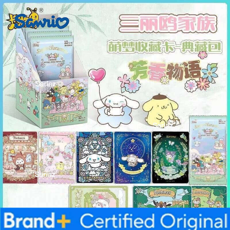 Sanrio KAYOU Genuine Family Aromatic Story Dream Collection Card HelloKitty Kuromi Birthday Gift Blind Box Cards H260130