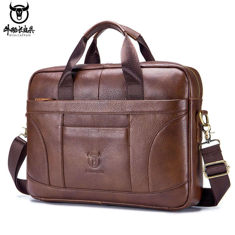 Luxury Shoulder Backpack Handbag Wanderer Captain Cowhide Top Men's briefcase Large Capacity Business Leisure Retro Leather Shoulder Crossbody Ba