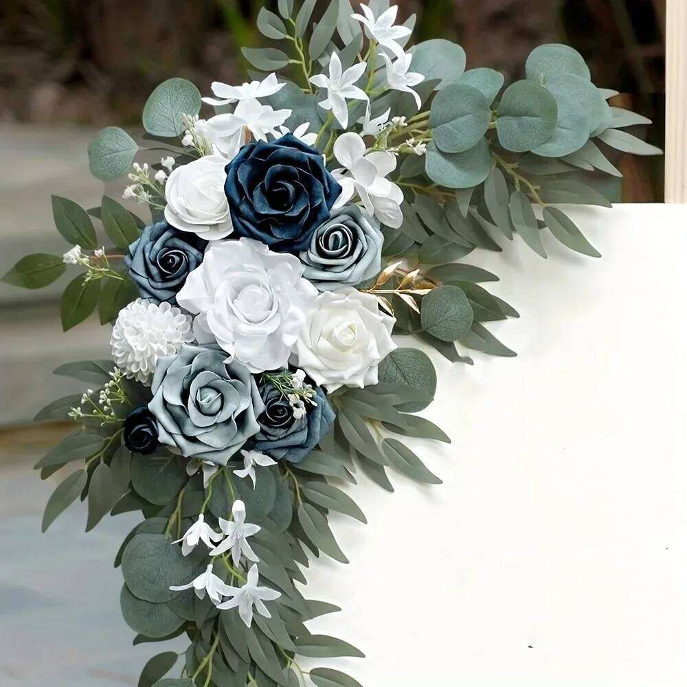 2pcs Welcome Flowers,Small Arch Artificial Flowers, Decoration Reception and Wedding Background Flowers Y260130