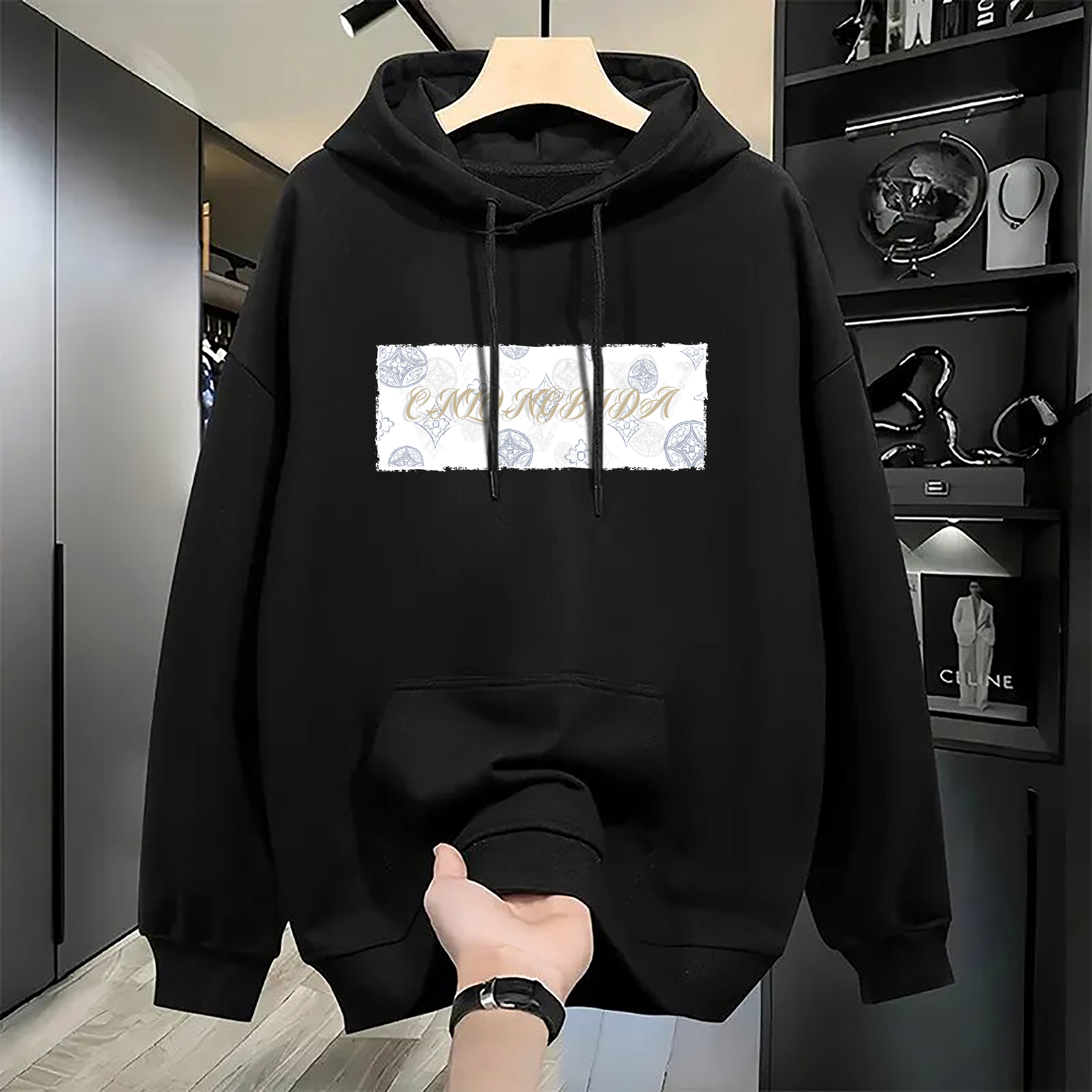 Men's Hoodies Hoodie Harajuku Pure Cotton Retro Simple Fashion Winter Round Neck Long Sleeved Unisex y2k