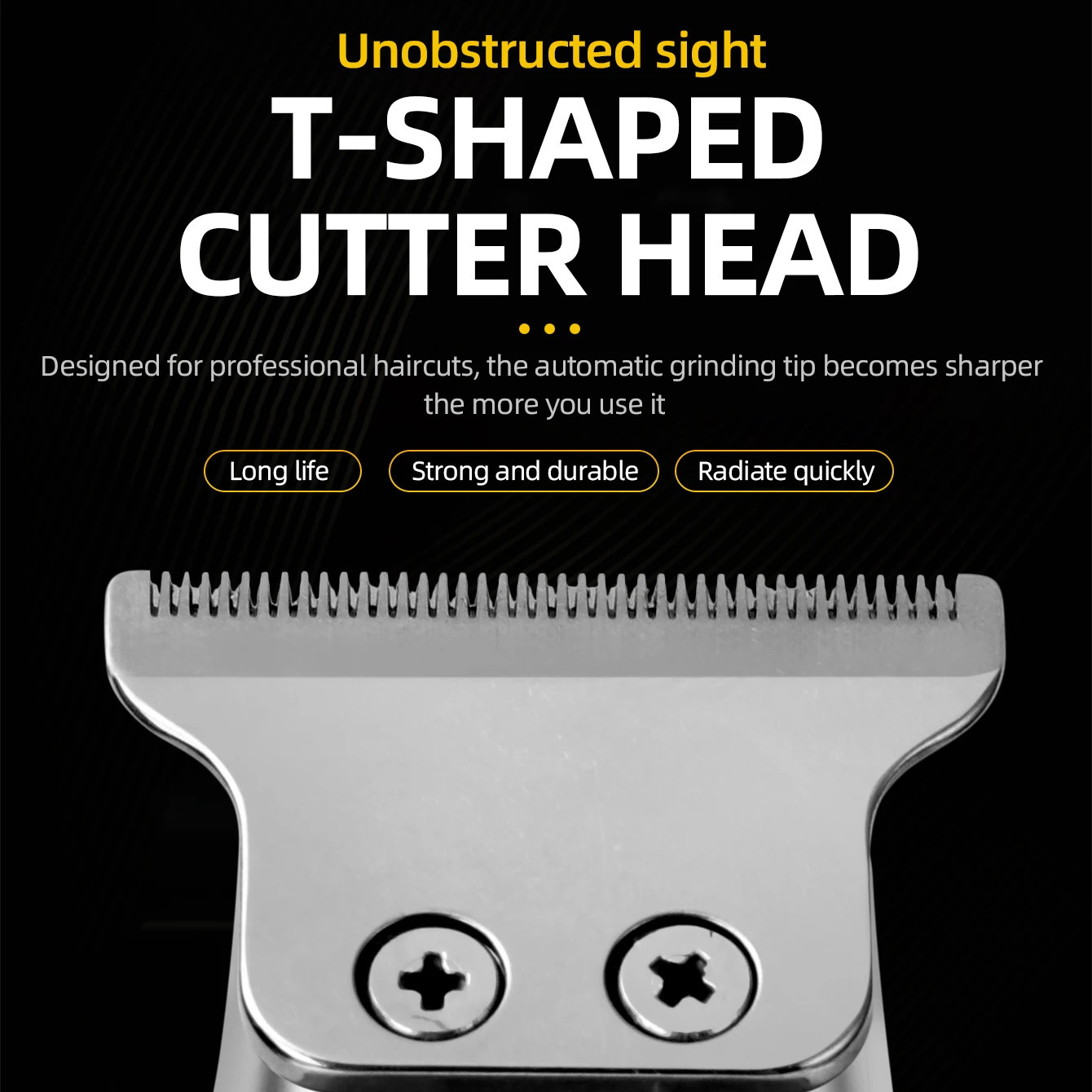 Professional Hair Trimmer Electric Hair Clipper Mens Rechargeable Barber Cordless Hair Cutting Machine for BareHeaded 260129