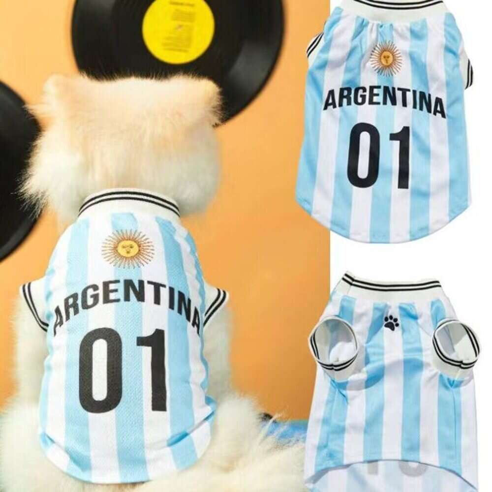Pet Clothes New World Cup Basketball Uniform for Small and Medium Teddy Bichon Dogs Cats Spring Summer