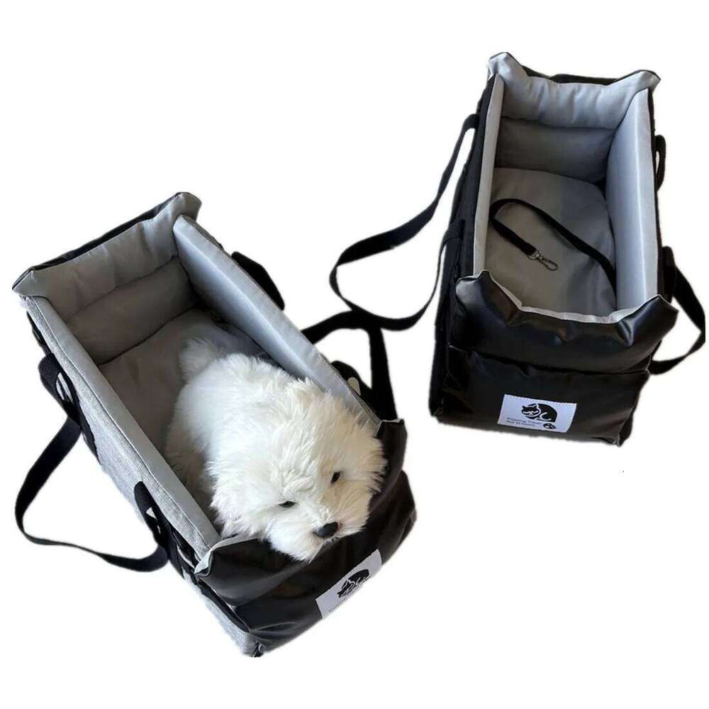 Car Safety Pet Seat Leather, For medium/Small Dogs Travel Central Control Cat DogBed Transport Dog Carrier Protector DogBags 26H0130