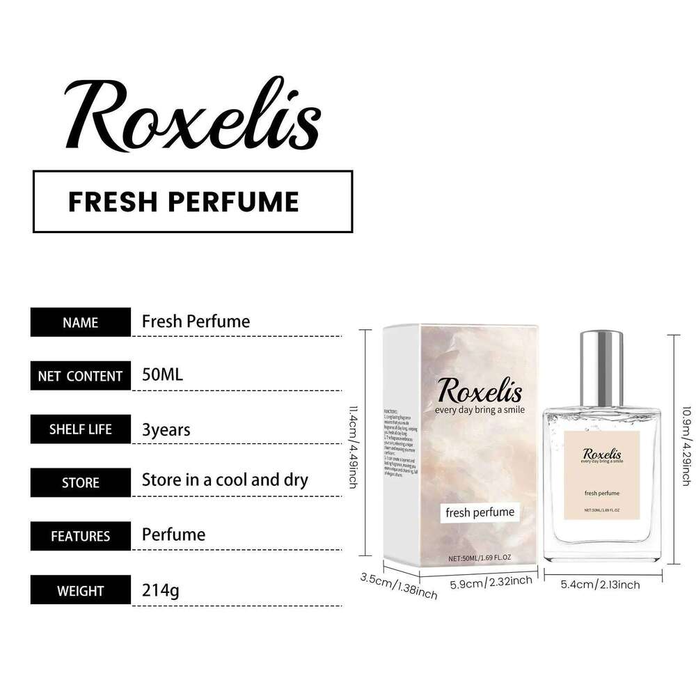 Roxelis 50ml Vanilla Light Pheromone Natural Fresh Lasting Fragrance Elegant Lady Flirt Dating Attract Charming Perfume H260130