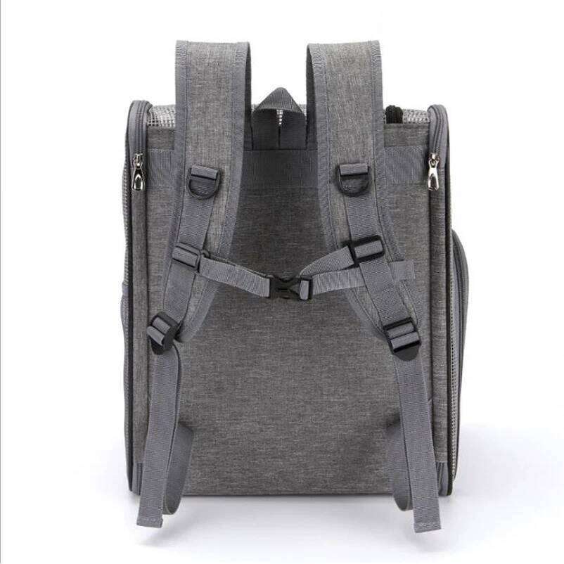 Pet cat small dog out wire fully transparent portable foldable backpack breathable pet supplies 26H0130