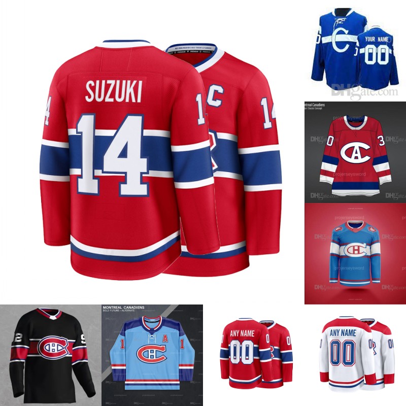 MontrealCanadienss Hockey Jersey Nick Suzuki Kirby Dach Phillip Danault Juraj Slafkovsky Alexandre Texier Florian Xhekaj Josh Anderson Patrik Laine Custom 888