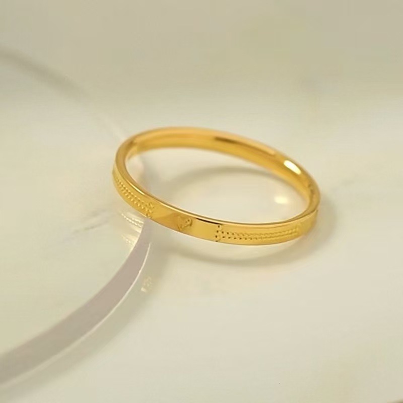 New Fashion Novelty gold Heart Corrosion TikTok Xiaohongshu Exclusive Source Manufacturer