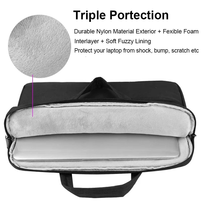 Laptop Briefcase 13 14 15 156 inch Carry Laptop Bag Sleeve with Front Bag Notebook Case for 133 154 Computer Handbag 260124