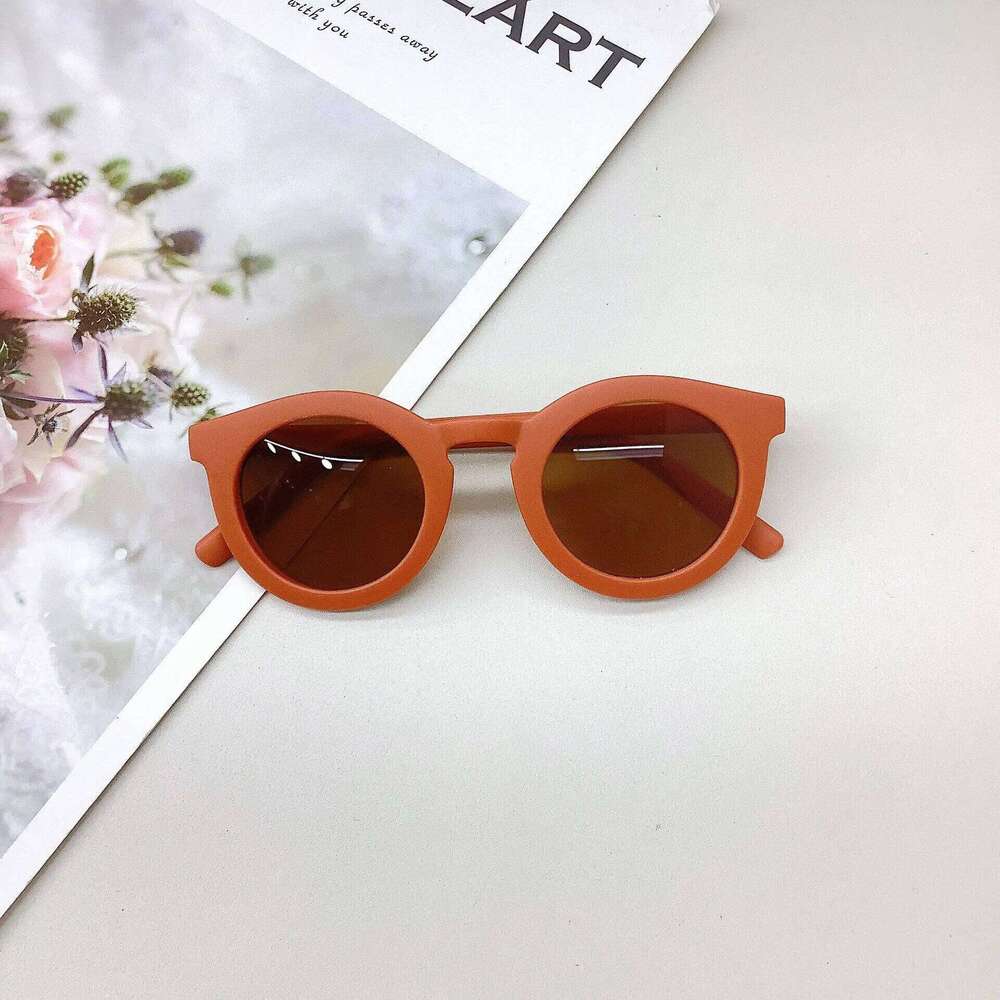 2026 Boys' Oval Frame Baby Sunglasses Glasses Travel Sunscreen And UV Protection Children's Version H260130