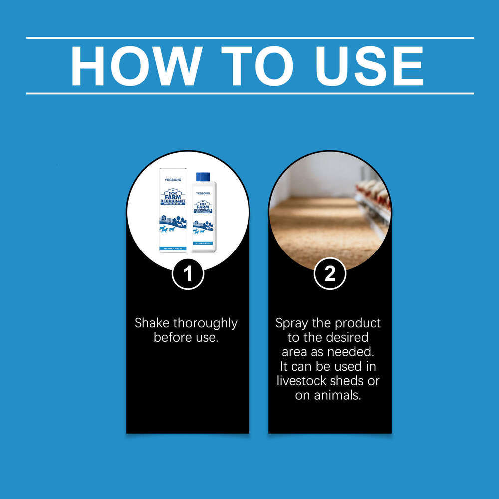 Yegbong Farm Animal Deodorizer Ammonia Reducer Gentle Livestock Odor Cleaning Freshening Spray S260130