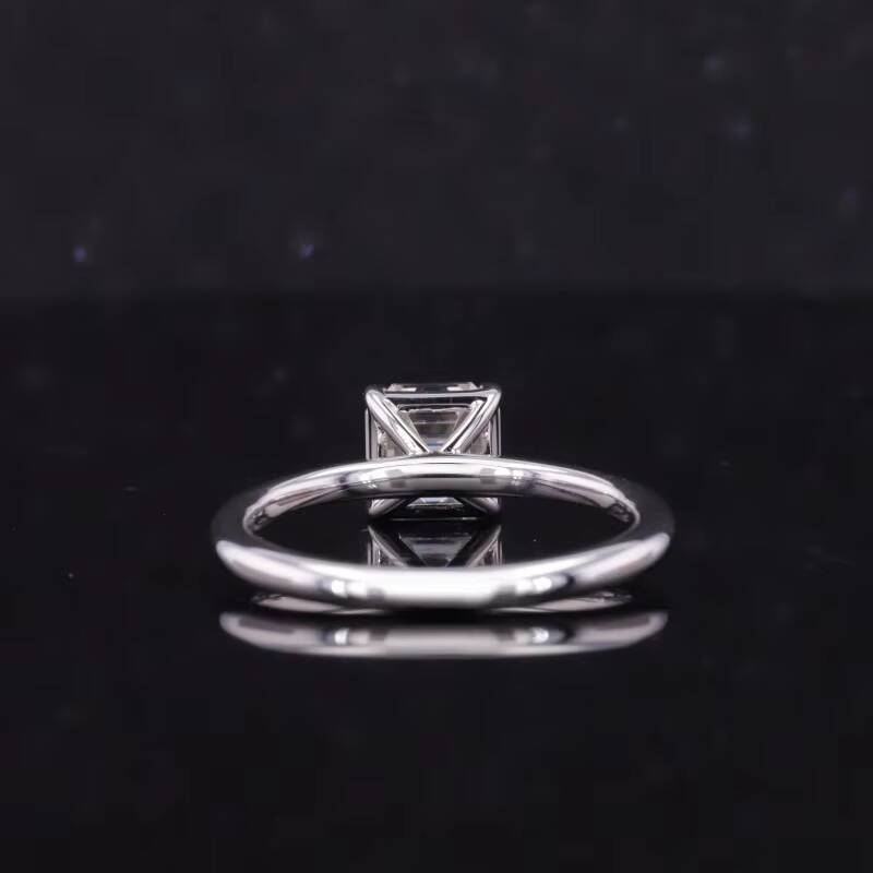 1CT 15CT DEF VS VVS Asscher Cut Lab Diamonds 9K 10K 14K 18K White Yellow Rose Gold Lab Diamant Engagement Rings