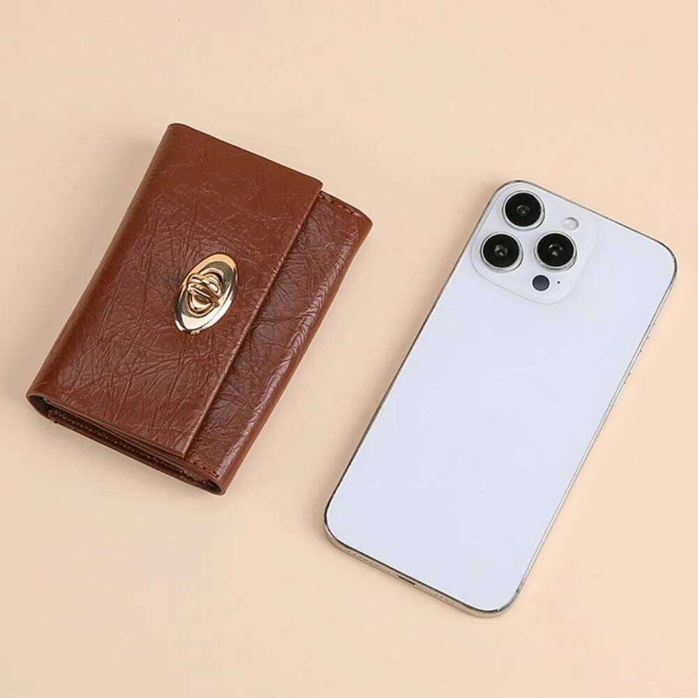 Fashion Short Women Wallet Waterproof Solid Color Coin Purse PU Leather Multi Layer Holder Gifts Z260130