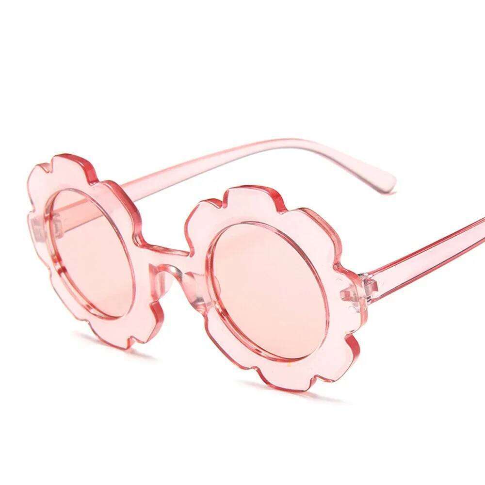 Cute Round Sunglasses for Kids - New Sunflower Design with UV400 Protection H260130