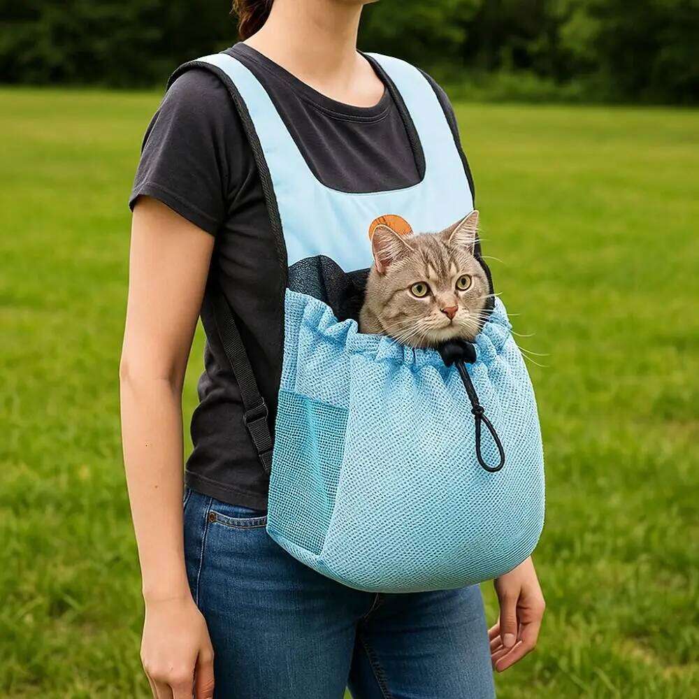 Breathable Chest Double Shoulder Foldable Travel Bag Adjustable Cycling Pet Backpack Camp 26H0130