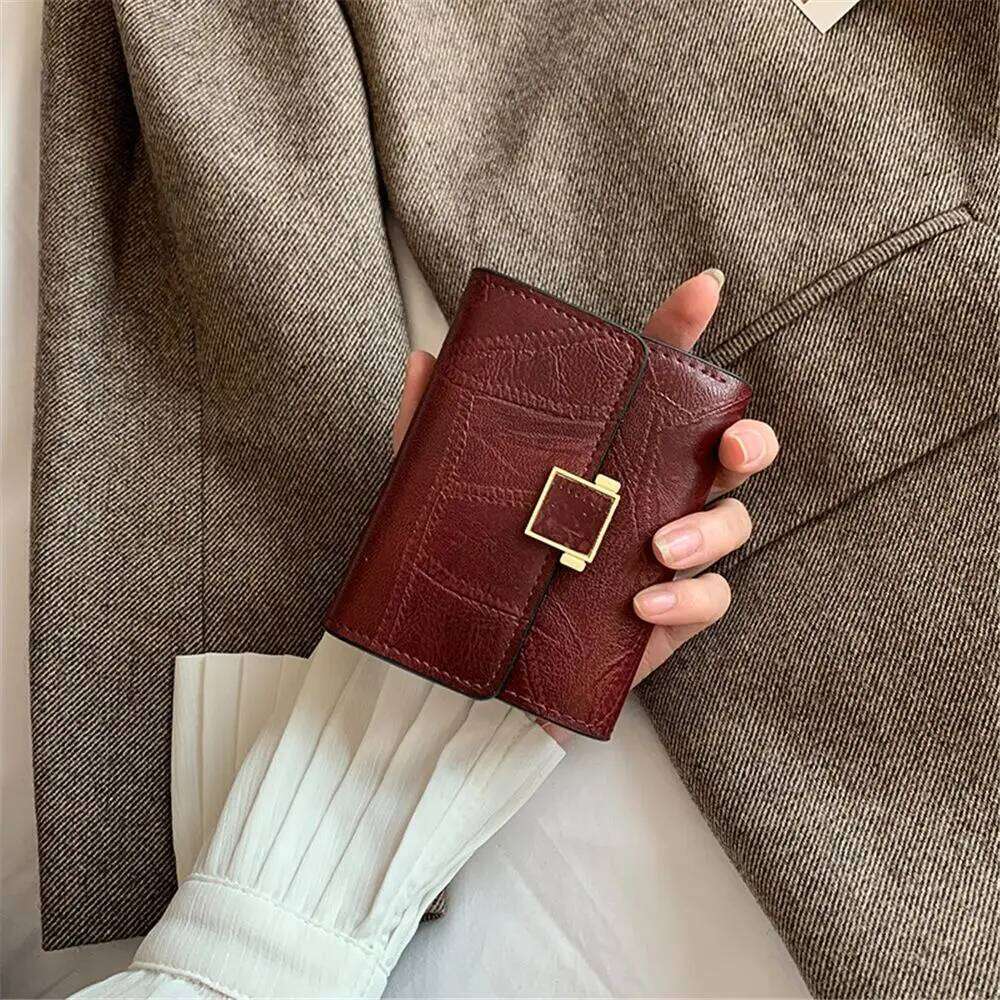 Women Female Multi-Card Mini Clutch Bag Vintage Coin Short Wallet Card Holder Small Purse Z260130