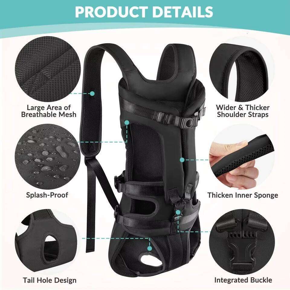 Dogs Thickened Sponge Pet Front Carrier Backpacks Outdoor Portable Adjustable Hands Free Dog Backpack 26H0130