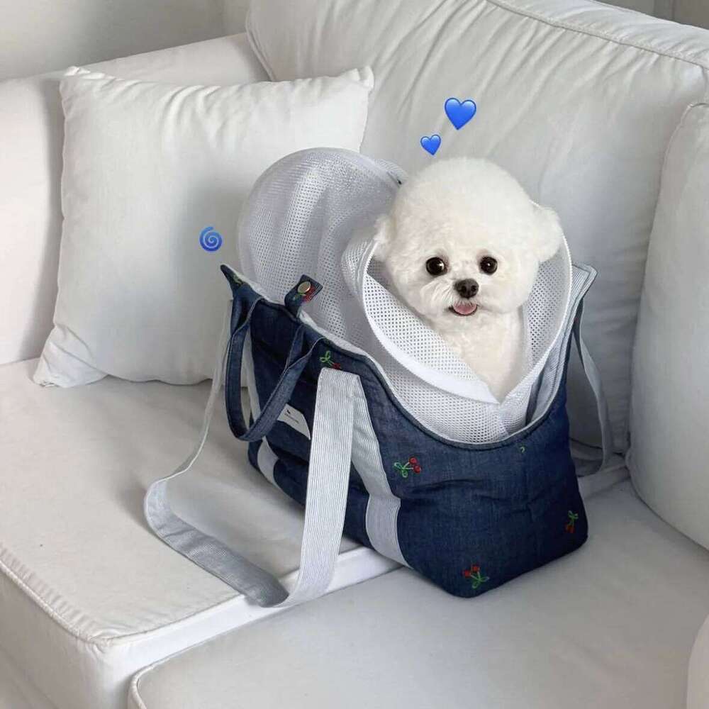 1pc 29*38*14cm Ins Pet Outing Cross-Body Shoulder Bag, Large Capacity Breathable Dog and Portable Backpack Cat Bag 26H0130