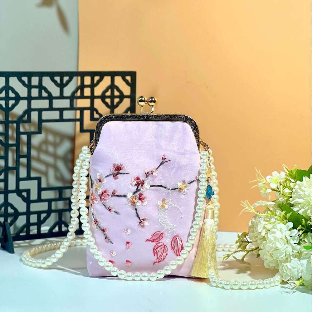 Single Shoulder Crossbody Ancient Matching Cheongsam Bag New Embroidery Chinese Style Finished Gold Clasp Handbag For Women MASA