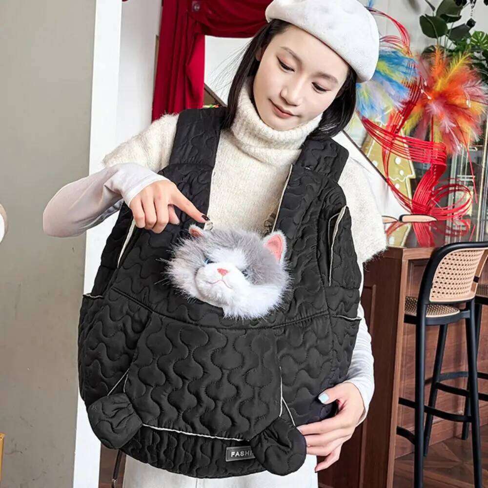 Waterproof Dog Backpack Wear Resistant Large Capacity Pet Chest Cross Strap Hand Free Cat Carrying Bag Shopping 26H0130