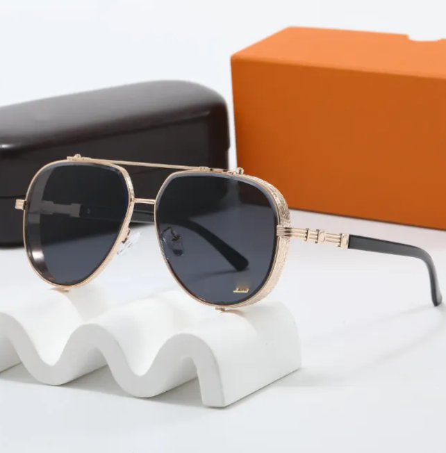 for women Men Designer Sunglasses Outdoor Shades fashion metal frame luxury Full Frame Sunshade mirror polarized UV400 protection Glasses With box a673