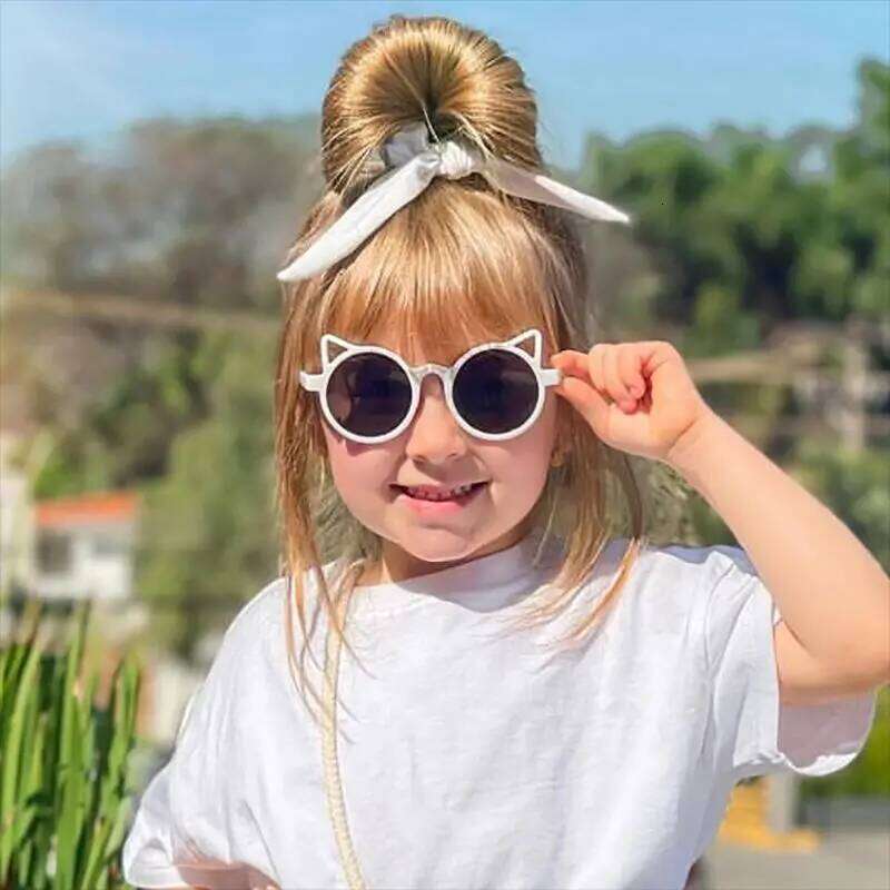 2025 Little Cat Shaped Sunglasses Outdoor Cute Protection Beach Boys Girls Sun Glasses Shades Eyewear UV400 Oculos H260130