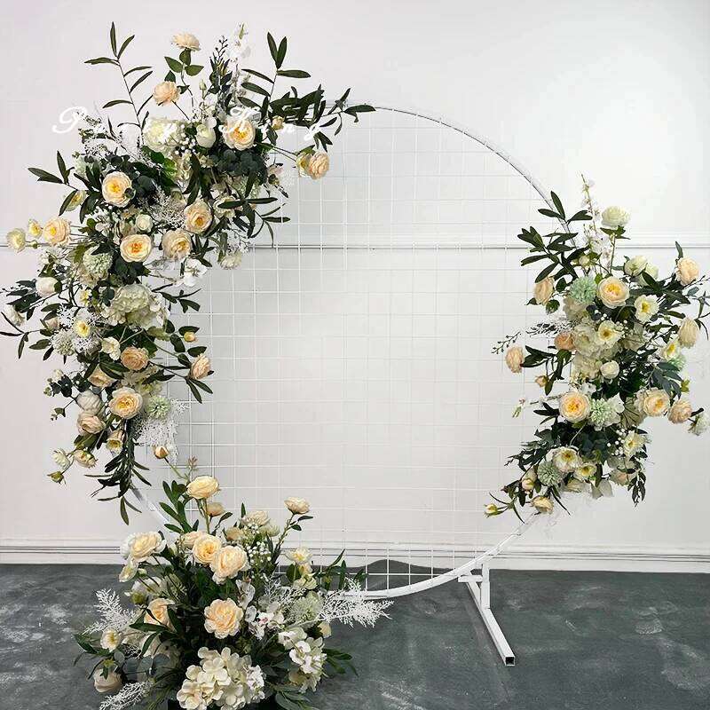 Artificial Crescent Arch Wedding Prop Table Flower Ball T-Stage Home Floral Arrangement Road Lead Decor W260130