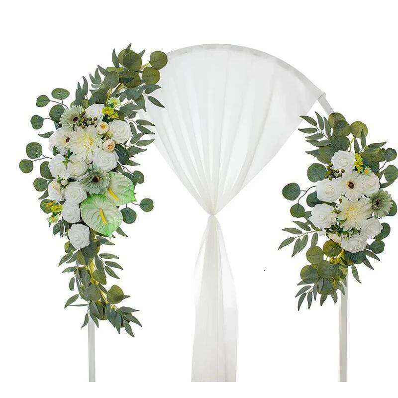Artificial Arch Frieze Decoration Bohemian Large Flower Pendant Wedding Ceremony Christmas Door Floral Decor W260130