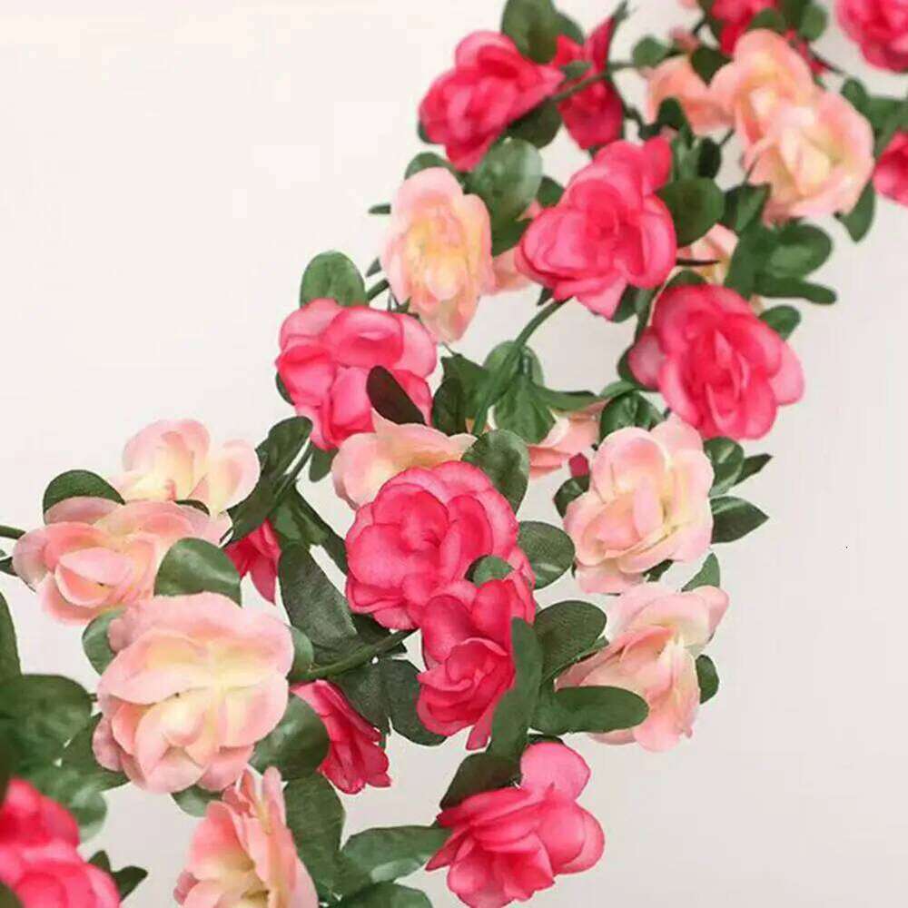 2.5M Artificial Garland Realistic UV Resistant Faux Flower Rattan Vine Wedding Party Hanging Simulation Bloom Decoration Y260130