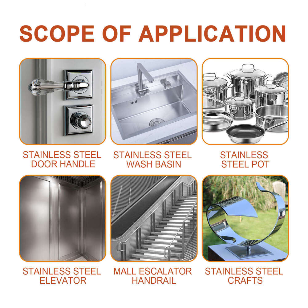 Jaysuing Stainless Steel Care Agent Kitchen Cookware Oil Stain Pot Bottom Black Scale Rust Removal Anti-Rust Cleaner S260130