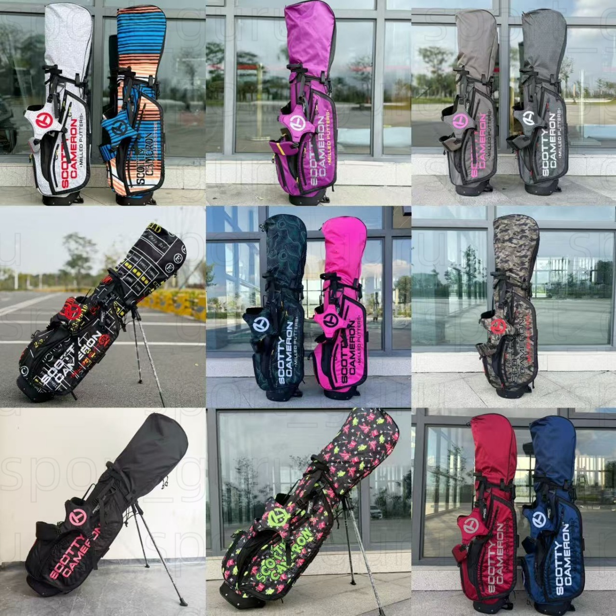 Golf Bag Golf Club Outdoor Sports Unisex Equipment Professional Waterproof Lightweight Standard Large Capacity Custom 983662 Black_Zen