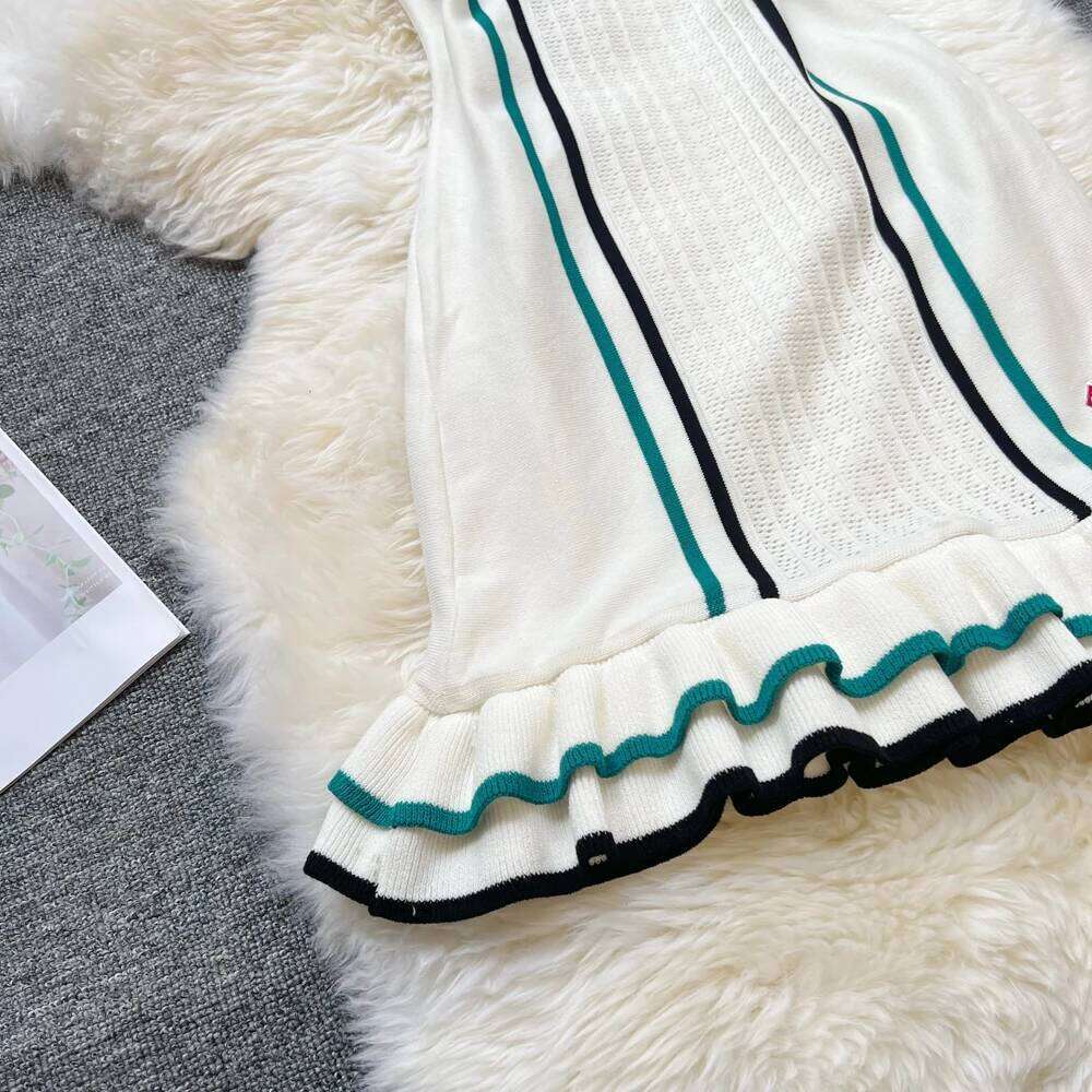 YuooMuoo Brand Fashion Women Knitted Mini Ins Hot Sexy Package Hips Ruffled Party Dress Streetwear Lady Outfits Vestidos XJ260130