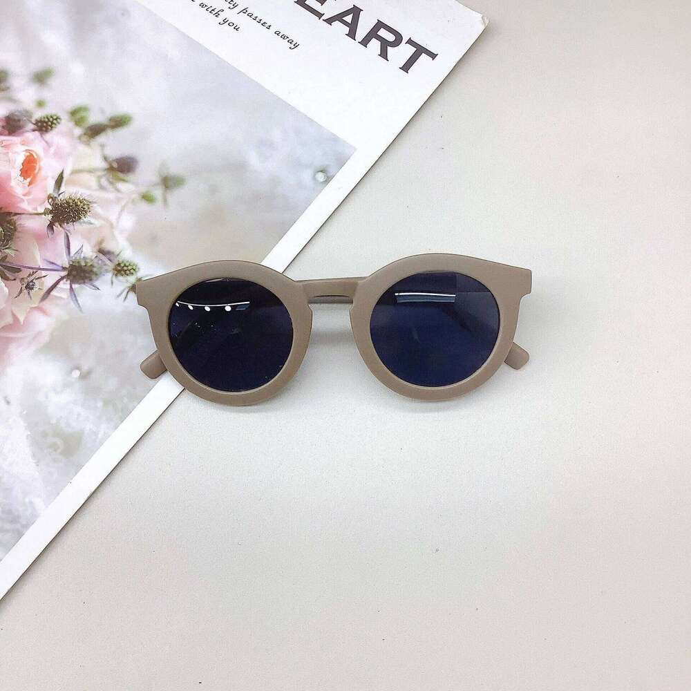 2026 Boys' Oval Frame Baby Sunglasses Glasses Travel Sunscreen And UV Protection Children's Version H260130