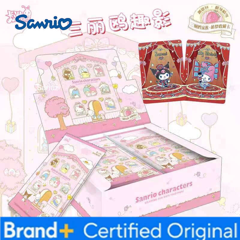 Sanrio KAYOU Collection Star Family Cute Hello Kitty Pompom Purin Warm Winter Clear Snow Cards Children Christmas Gifts H260130