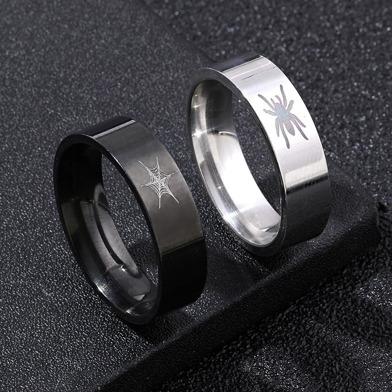 Fashion New Niche Couple Rings Spider Love Ring Factory Direct Sale Large Volume Discount