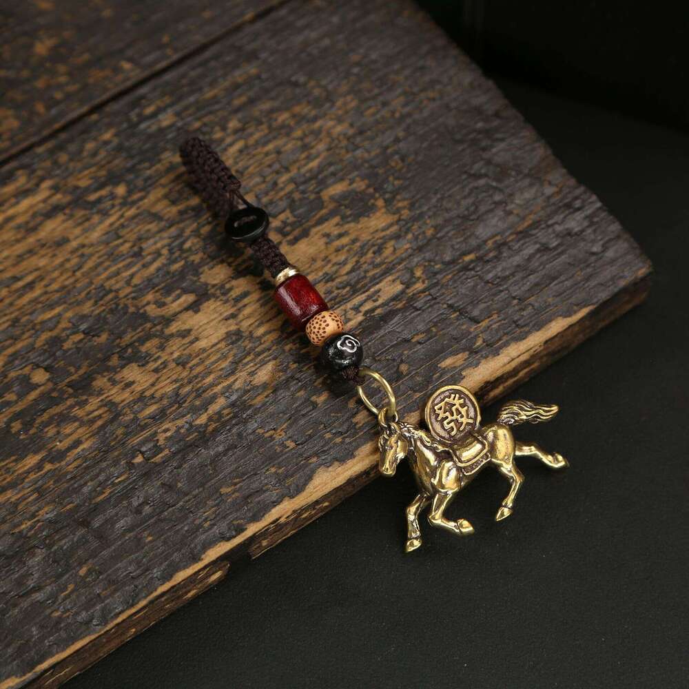 Bag accessories bag charm Brass Instant Wealth Keychain Pendant Car Key, Bag Pendant Chinese Style Gourd