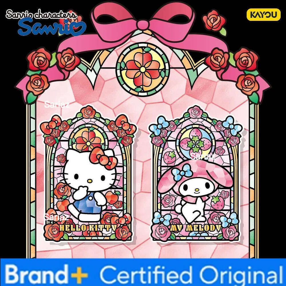 Sanrio KAYOU Family Metal Badge Series Card Game Official Blind Box Collectible Trendy Magnetic Bar Guzi Gift for Ages 4-99 H260130