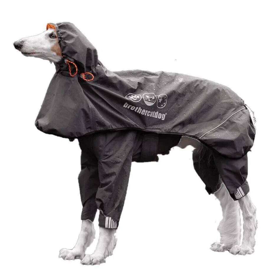 Famous brand Clothes Pet Raincoat Snowsuit Greyhound Whippet Waterproof Windproof Dog Coat Fully Wrapped Reflective Dogs Jacket pupakaIK